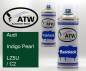 Preview: Audi, Indigo Pearl, LZ5U / C2: 400ml Sprühdose + 400ml Klarlack - Set, von ATW Autoteile West.